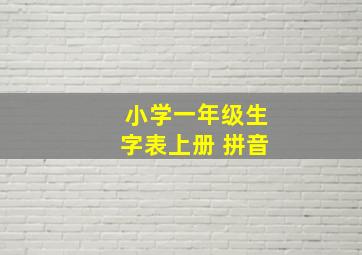 小学一年级生字表上册 拼音